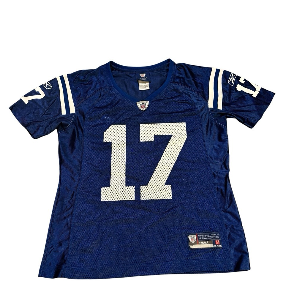 Reebok Indianapolis Colts Austin Collie Jersey Blue Women's Size Small Y2K